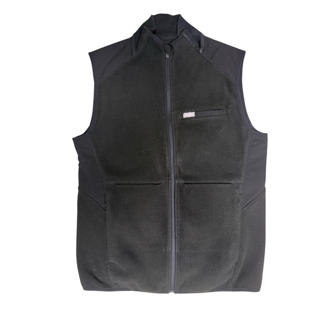 FIGS Black Fleece Zip Vest